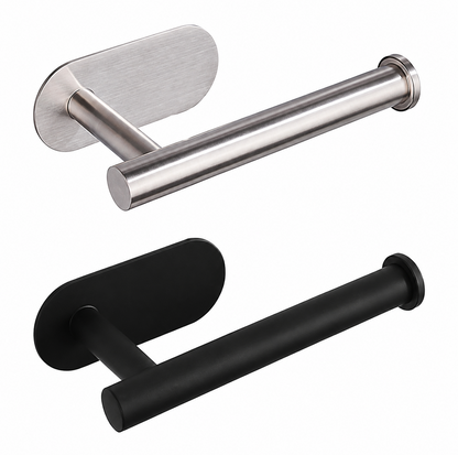 Portarrollos de Papel Higiénico Adhesivo para Baño (NEGRO, PLATA y ORO)