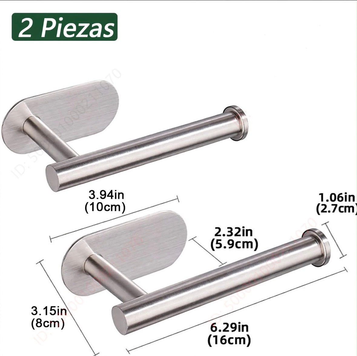 Portarrollos de Papel Higiénico Adhesivo para Baño (NEGRO, PLATA y ORO)