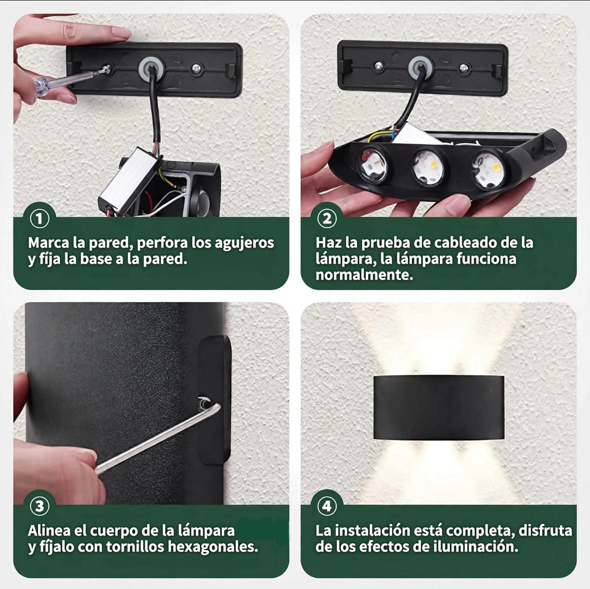 Lámpara de Pared LED Moderno para Interior y Exterior