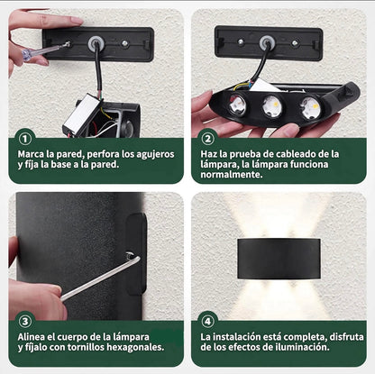 Lámpara de Pared LED Moderno para Interior y Exterior