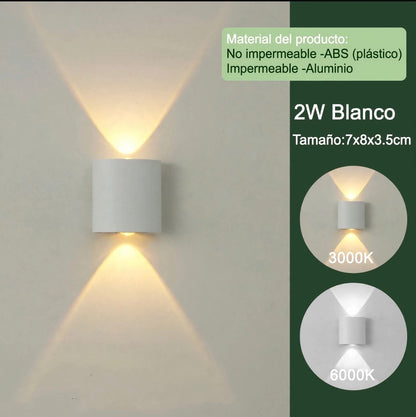 Lámpara de Pared LED Moderno para Interior y Exterior