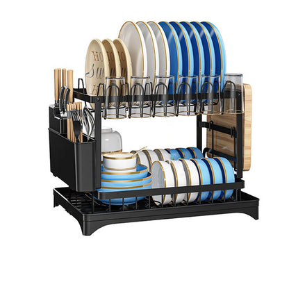 Escurridor de Platos de 2 Niveles con Gran Capacidad