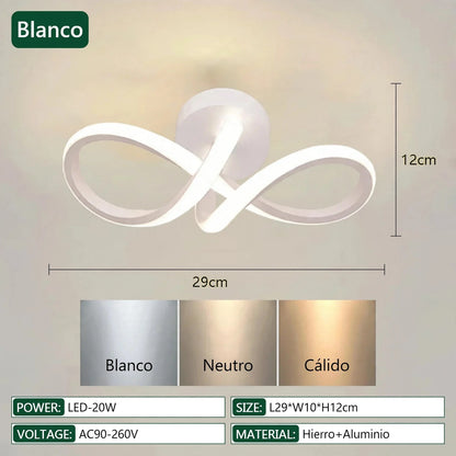 Lámpara de Techo LED Moderna Minimalista con 3 Tonos de Luz
