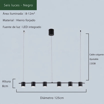Lámpara Colgante LED Moderna Regulable para Salón y Comedor