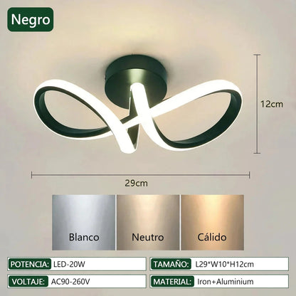 Lámpara de Techo LED Moderna Minimalista con 3 Tonos de Luz